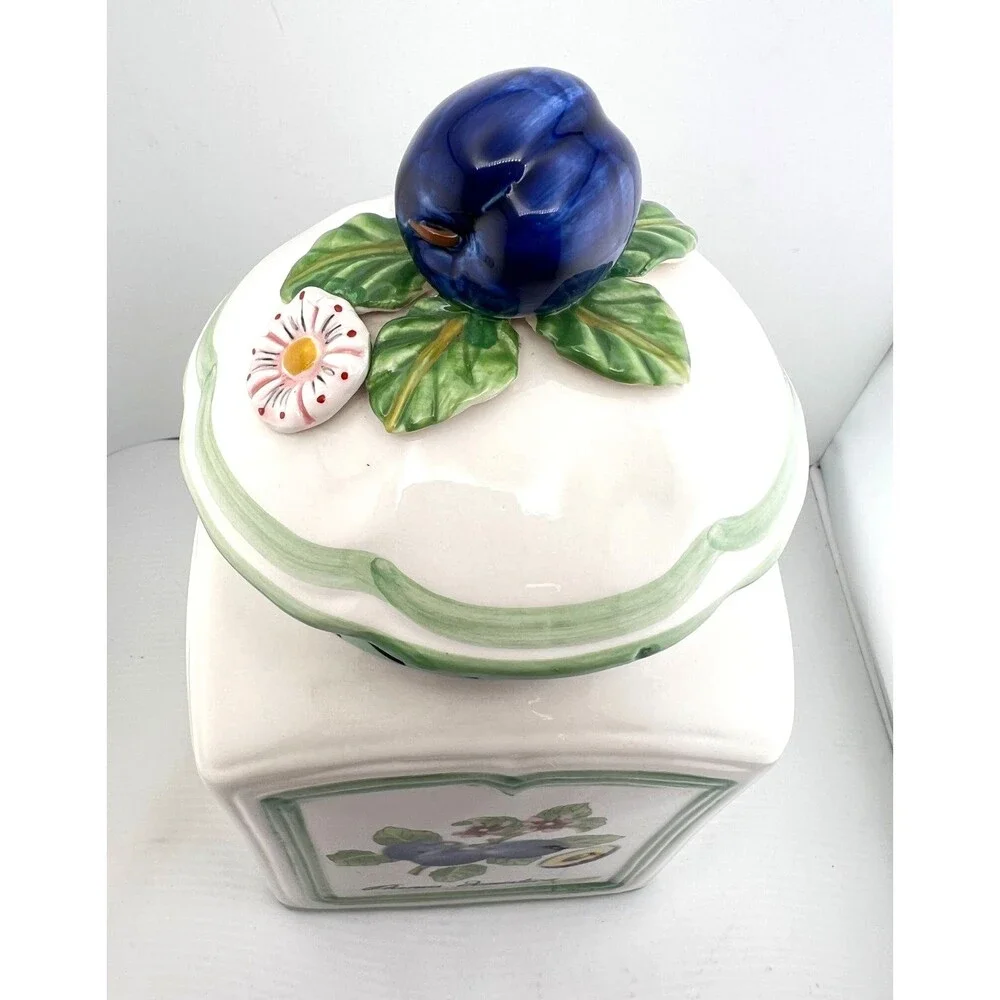 Villeroy & Boch Canister French Garden Charm Prunus Plum Cottagecore Granny EUC